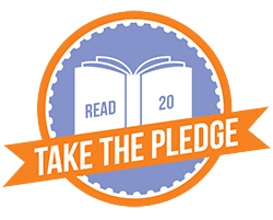 Take the pledge badge encouraging reading